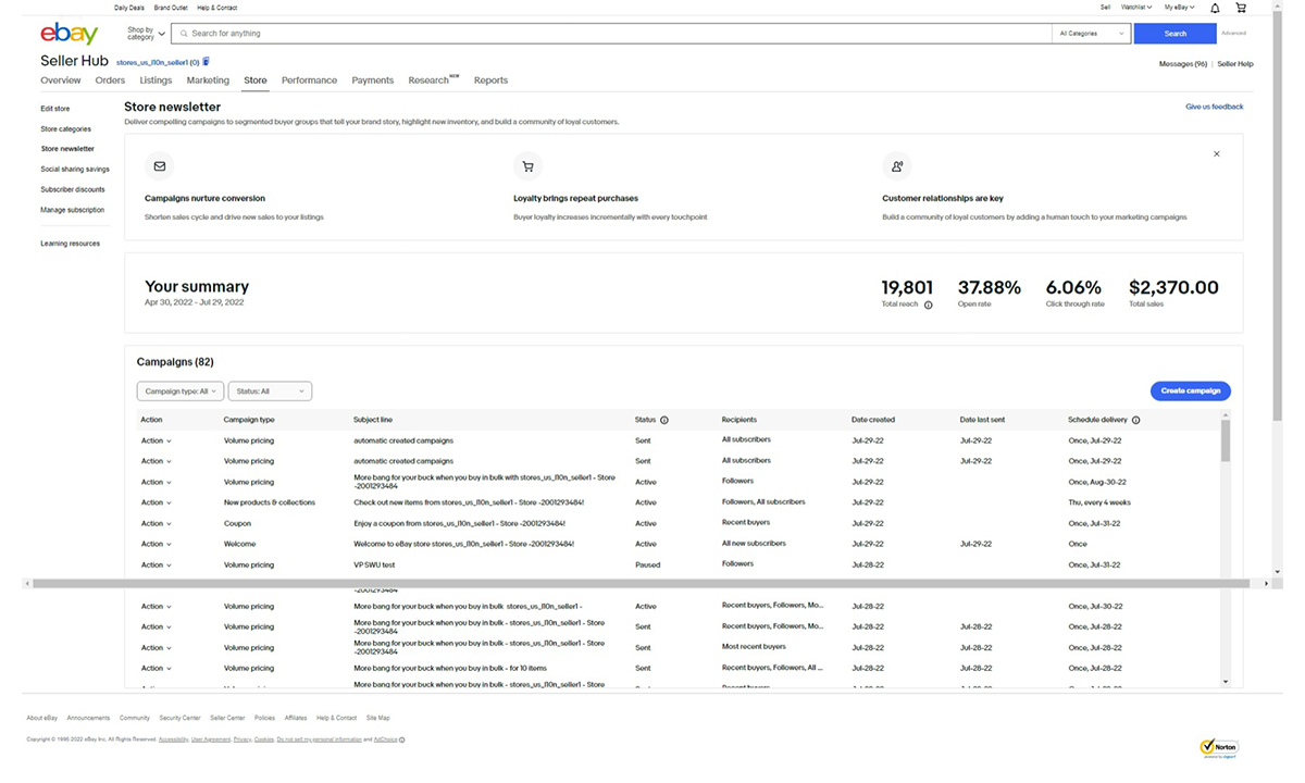 Listing & promoting Seller Center